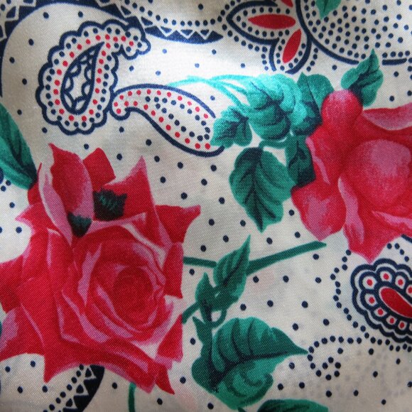 Vintage Delicates Women's Floral Lace Satin Robe With Belt One Size Fits All - Picture 10 of 12